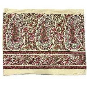 Pottery Barn Catherine Paisley Standard Sham Pillow Cover Made In Italy Cotton